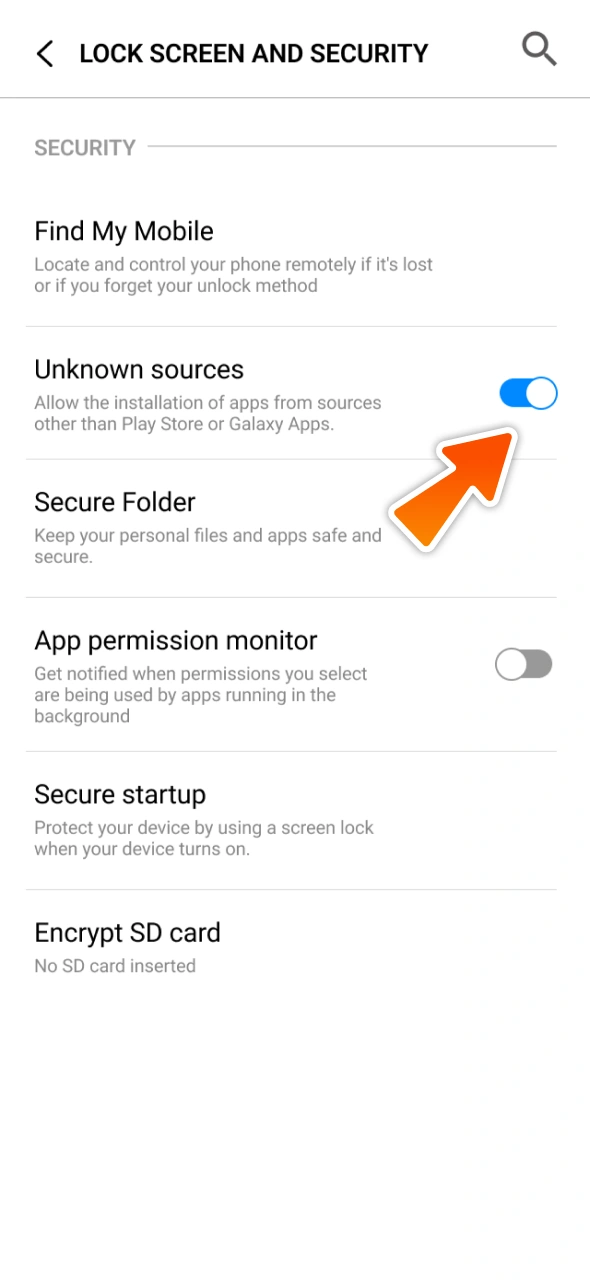 Allow installing at your phone setting to get Mostbet android app.