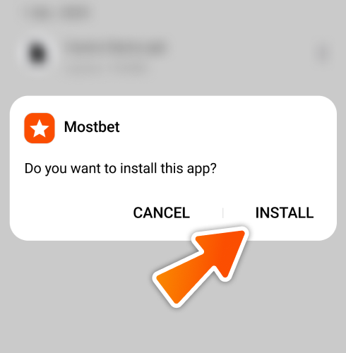 Install downloaded Mostbet apk file.