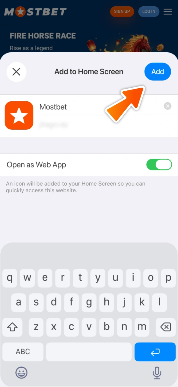 Use PWA function in your browser to get Mostbet app without App Store.