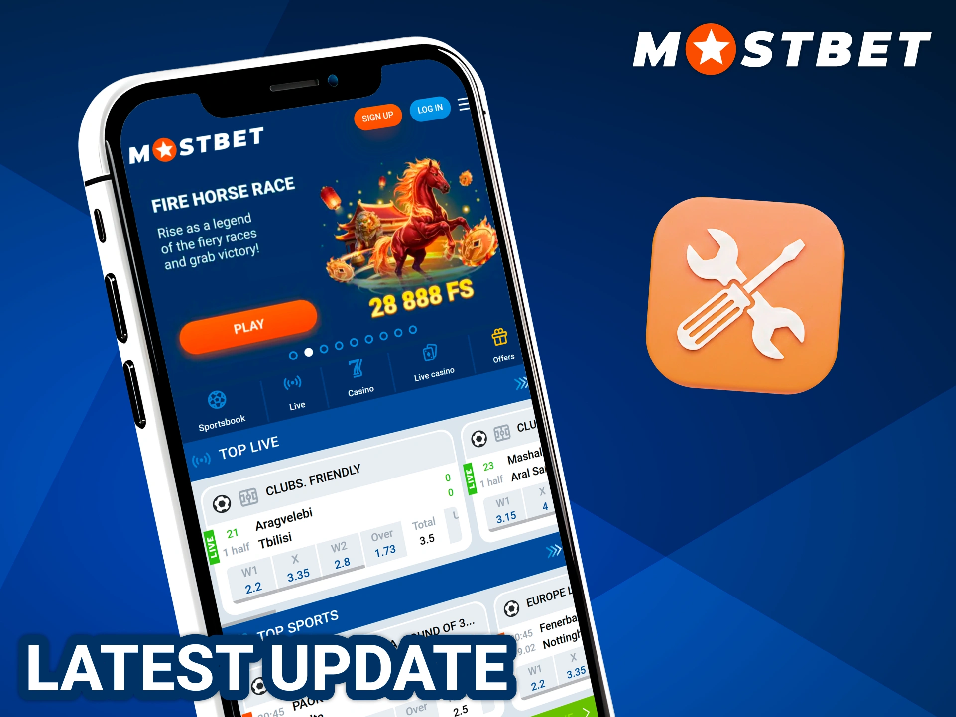 Get latest updates to smooth Mostbet app operating.
