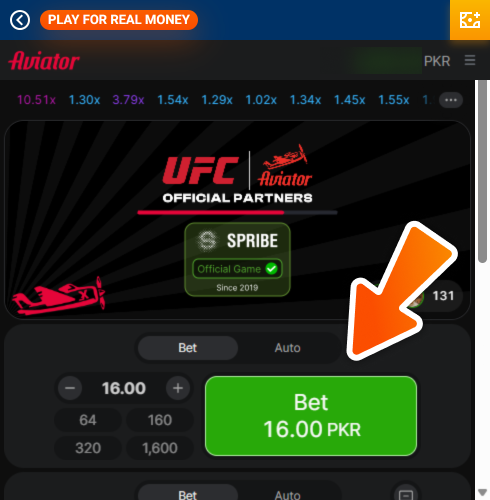 Place bets and win at Mostbet Aviator game.