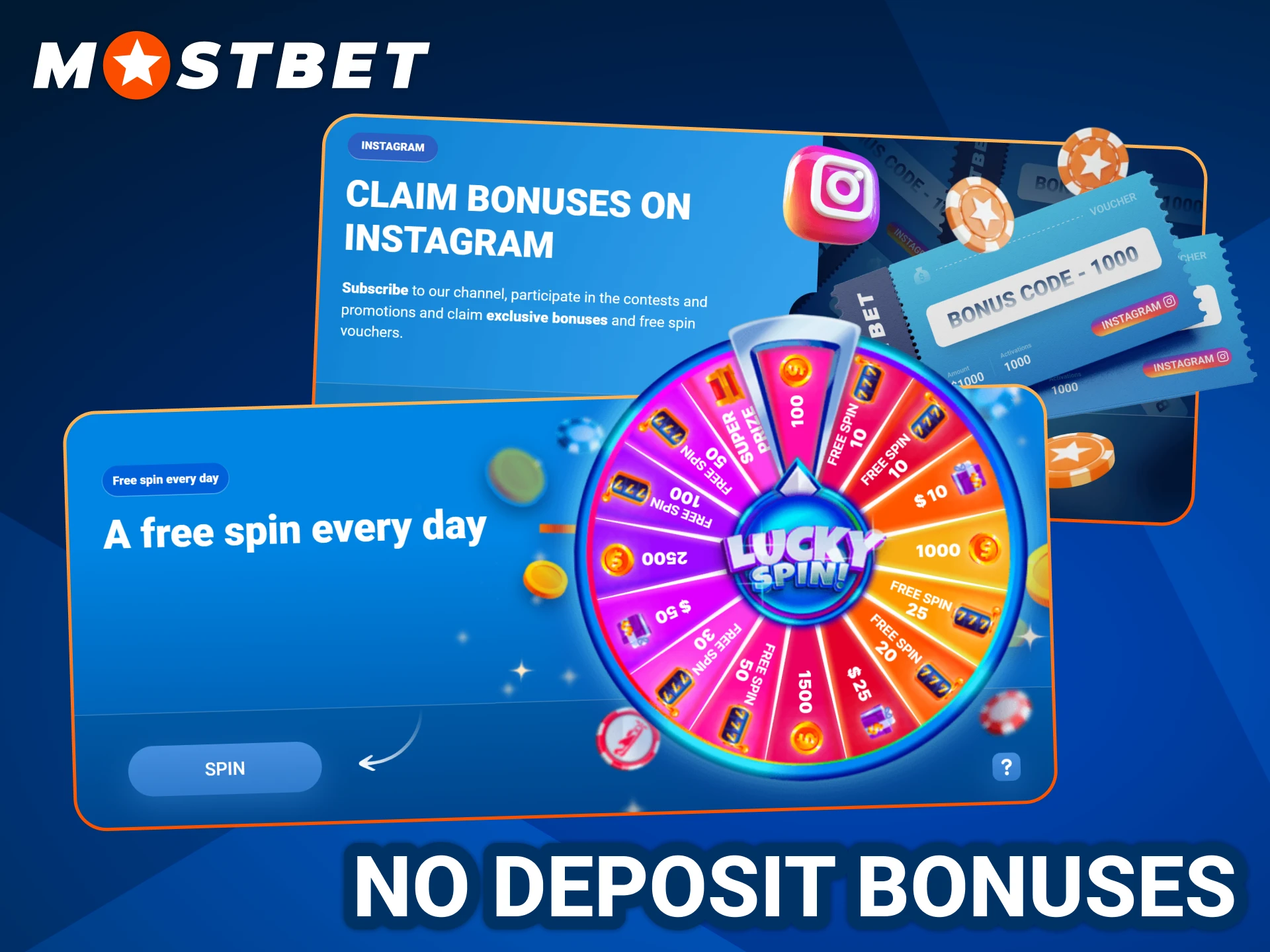 Claim bonuses from Mostbet with no deposit required.