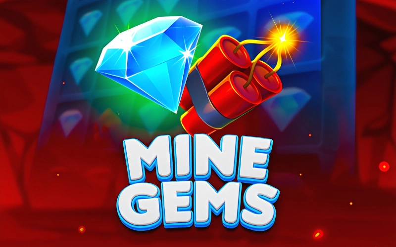 Play Mine Gems game at Mostbet casino.